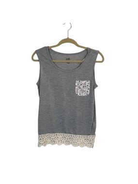 Disney Boutique Minnie Mouse Floral Pocket Lace Trim Tank Top Medium